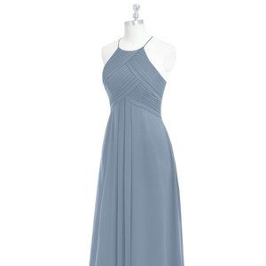 Size 10 Azazie Ginger Bridesmaid Dress, Dusty Blue